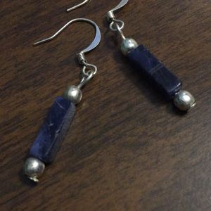 Silver and Sodalite Earrings